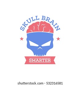 Skull skeleton logo design template
