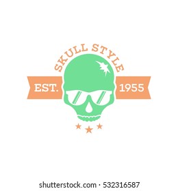 Skull skeleton logo design template