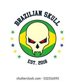 Skull skeleton logo design template