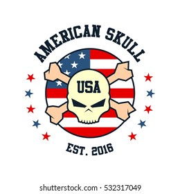 Skull skeleton logo design template