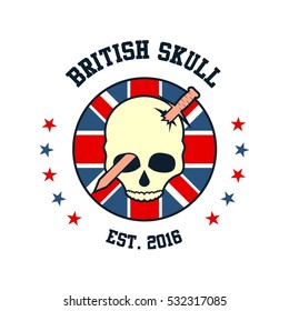 Skull skeleton logo design template