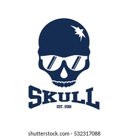 Skull skeleton logo design template