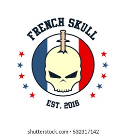 Skull skeleton logo design template