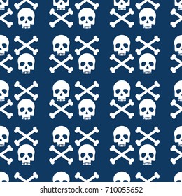 skull skeleton seamless pattern. vector illustration