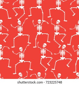skull skeleton seamless pattern. vector illustration