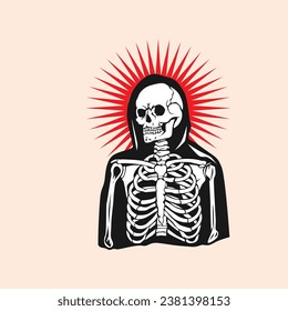 Skull and Skeleton vintage art 