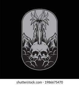 skull sketch illustration perfect for design