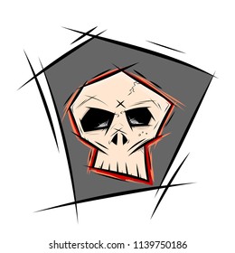 calavera en estilo esquemático
