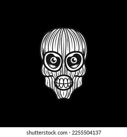 Skull ski mask vector illustration