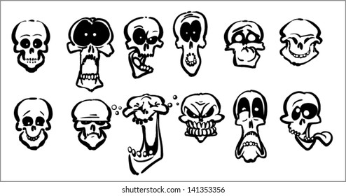 Skull Smileys Stock Vector (Royalty Free) 141353356 | Shutterstock