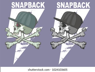 skull with snapback