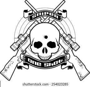 Skull With Sniper Rifle