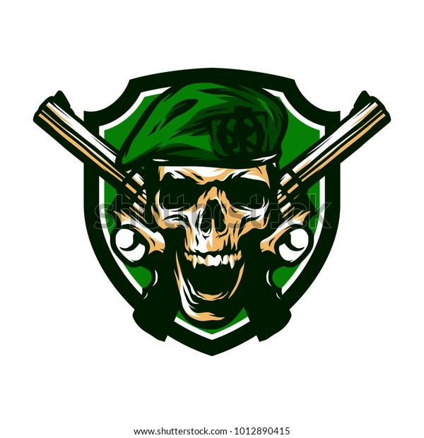 Skull Soldier Army Mascot Logo Design Stock Vector Royalty Free