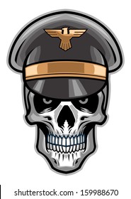 Skull Soldier Wearing Hat