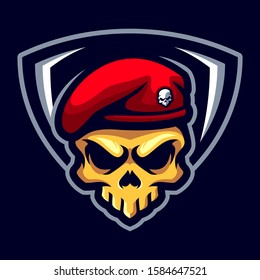 Skull Soldiersarmy Esports Mascot Logo Stock Vector (Royalty Free ...