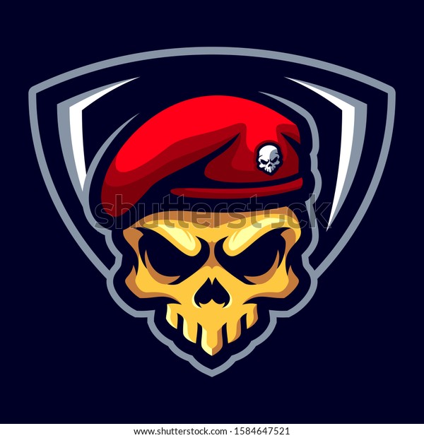 Skull Soldiersarmy Esports Mascot Logo Stock Vector (Royalty Free ...