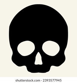 Skull solid icon. Danger vector illustration isolated on white. Bones glyph style design, designed for web and app. Eps 10