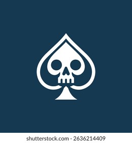 Skull spade logo for sale.