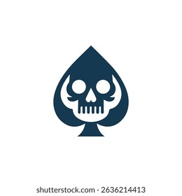 Skull spade logo for sale.