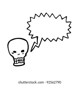 skull with speech bubble