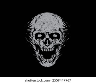 skull speed horror illustration design