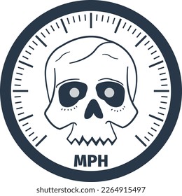 
Skull speed logo vector design