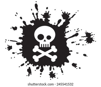 Skull Splat Stock Vector (Royalty Free) 245541532 | Shutterstock