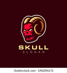 skull sports gaming logo design