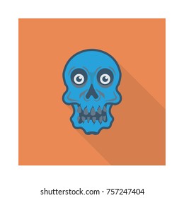  skull square flat
