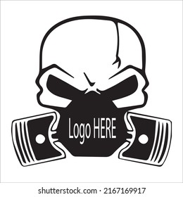 Skull Sticker logo. Can be used for stickers on cars