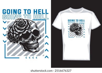 Skull Streatwear T shirt Design