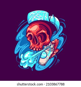 Skull Street Art Illustration for your business or merchandise