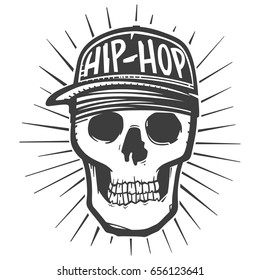 skull with street style attributes