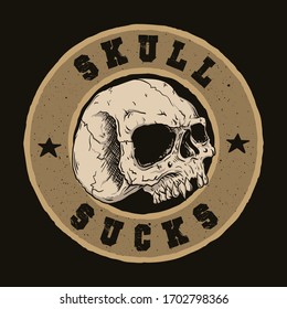 Material del logotipo Skull Sucks
Material del logotipo de Skull Sucks simple