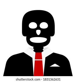 Caricatura con vectores de calavera aislada en fondo blanco