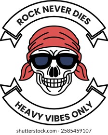 A skull with sunglasses in the style of sign illustrations