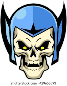 Skull with superhero mask