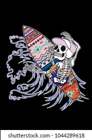 Skull surfer vector