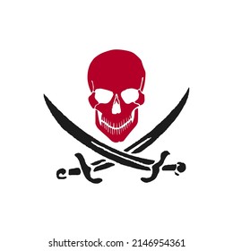 skull and sword concept vector