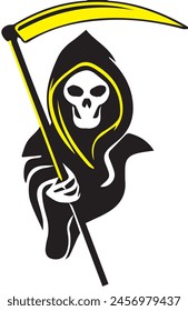 skull with sword vector art design