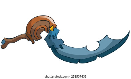 Skull Sword Vector Illustration. 
