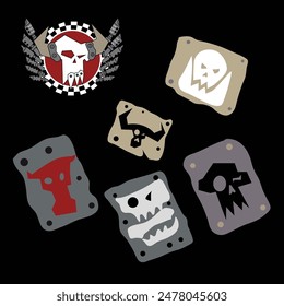 The skull symbol has been redrawn into a vector for many personal purposes such as decorating clothes, houses, etc.