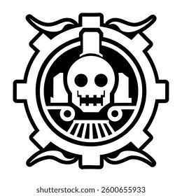 Skull symbol icon in solid style