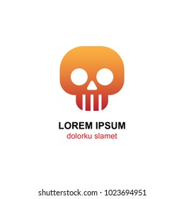 Skull symbol logo vector isolated suitable with your horror content