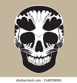Skull Symbol Print  Design vector isolated illustration