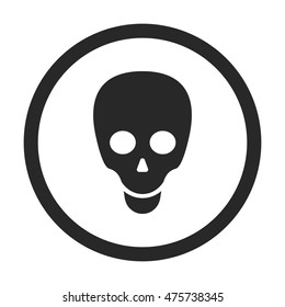 Skull symbol sign simple icon on background