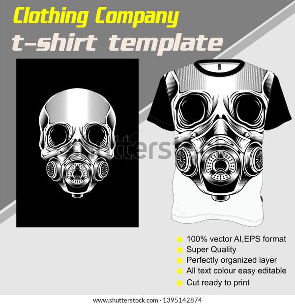 skull template for t shirt