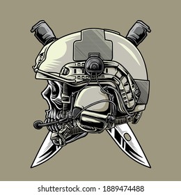 skull and tactical helm army