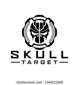 Skull Target tactical logo design