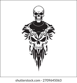 skull tattoo black 